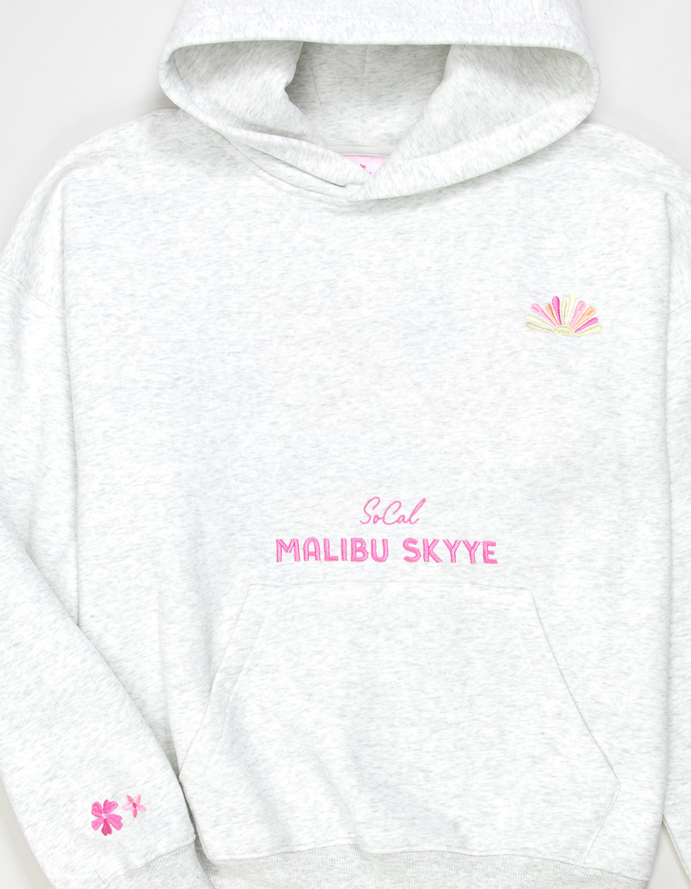 MALIBU SKYYE So Cal Embroidered Womens Hoodie - HEATHER GRAY