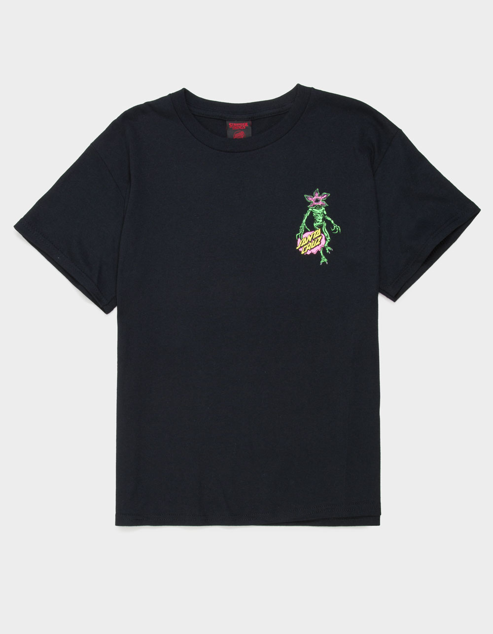 SANTA CRUZ x Stranger Things Demogorgon Dot Boys Tee - BLACK