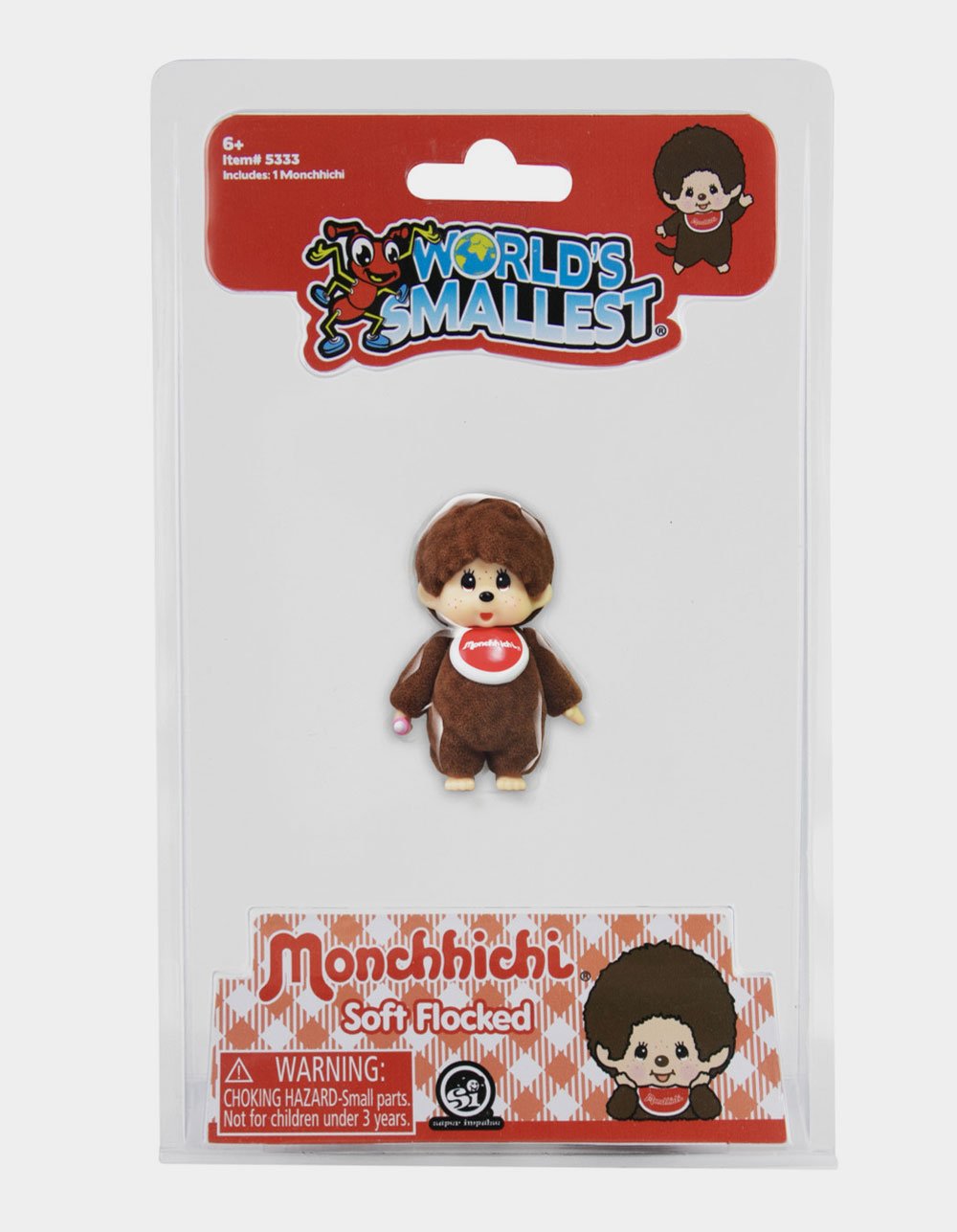 WORLD'S SMALLEST Monchhichi Mini Figure - BROWN