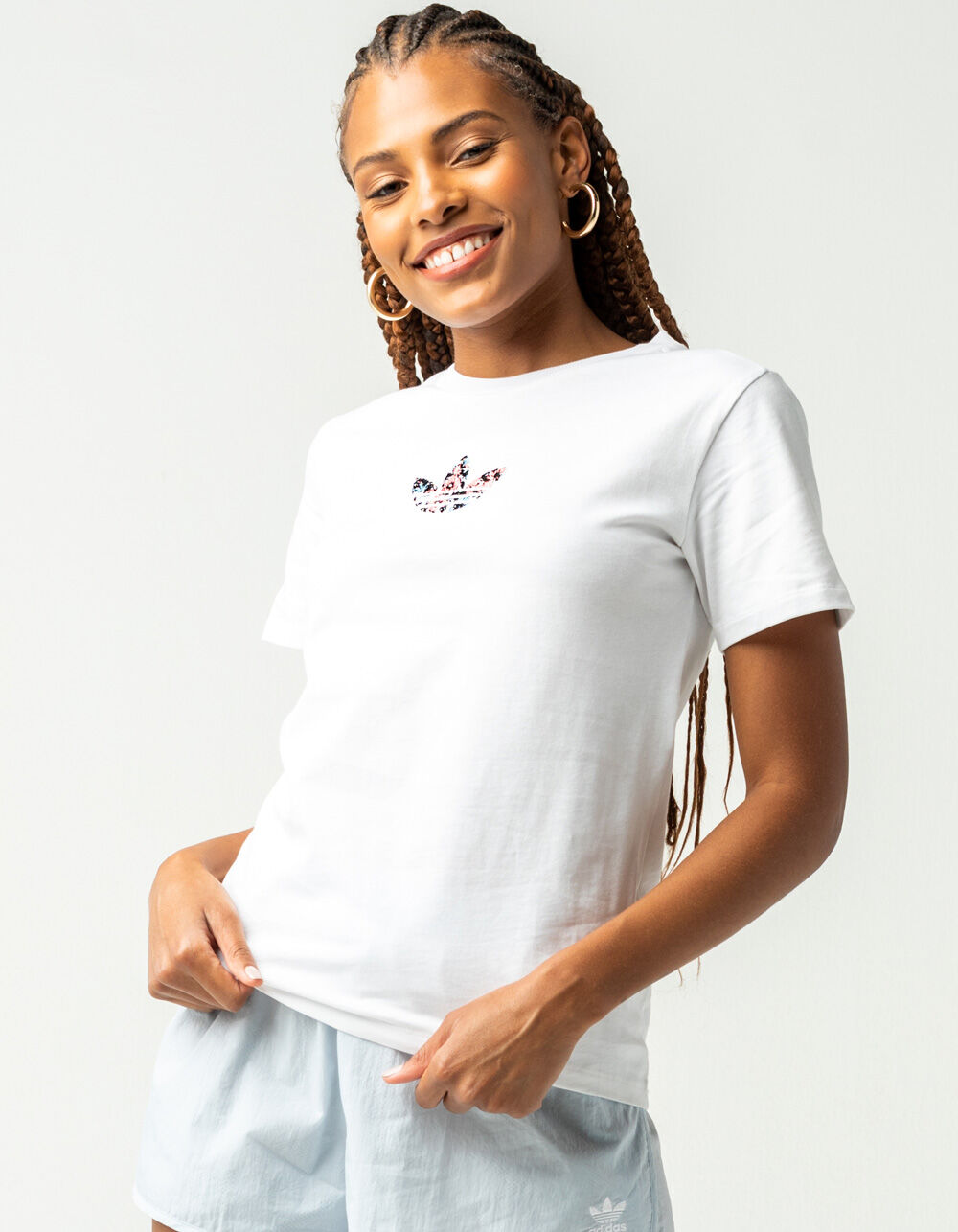 ADIDAS Embroidered Womens Tee - WHITE | Tillys