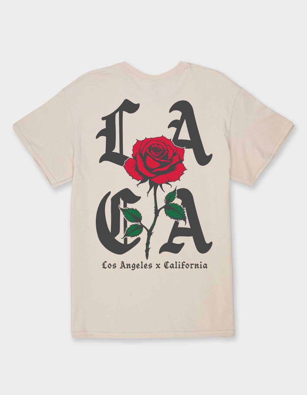 CALIFORNIA LA Rose Unisex Tee - SAND