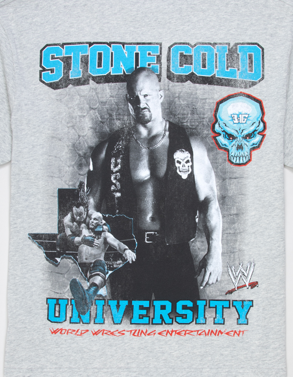 WWE Stone Cold Alum Mens Boxy Tee - HEATHER GRAY
