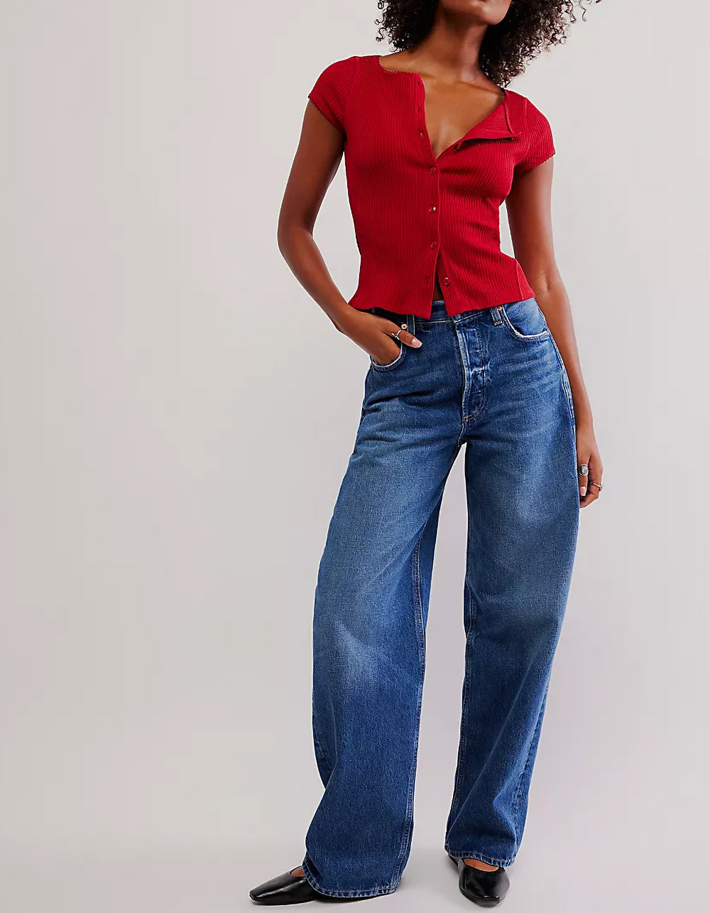 FREE PEOPLE Most Wanted Womens Cardi - CHERRY