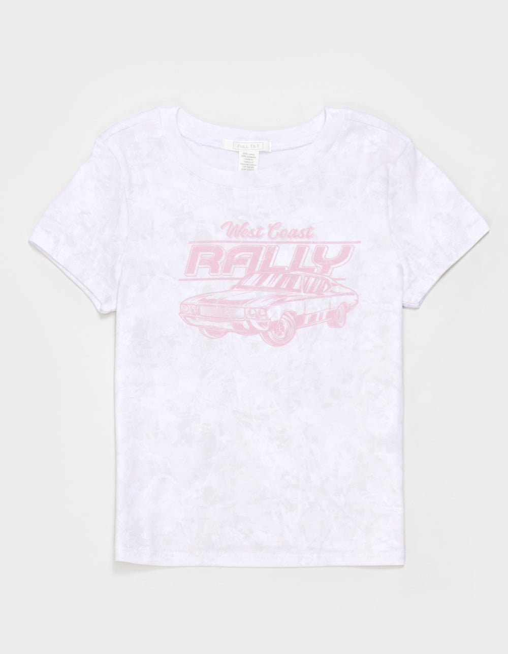 FULL TILT Car Camo Print Girls Tee - PINK COMBO