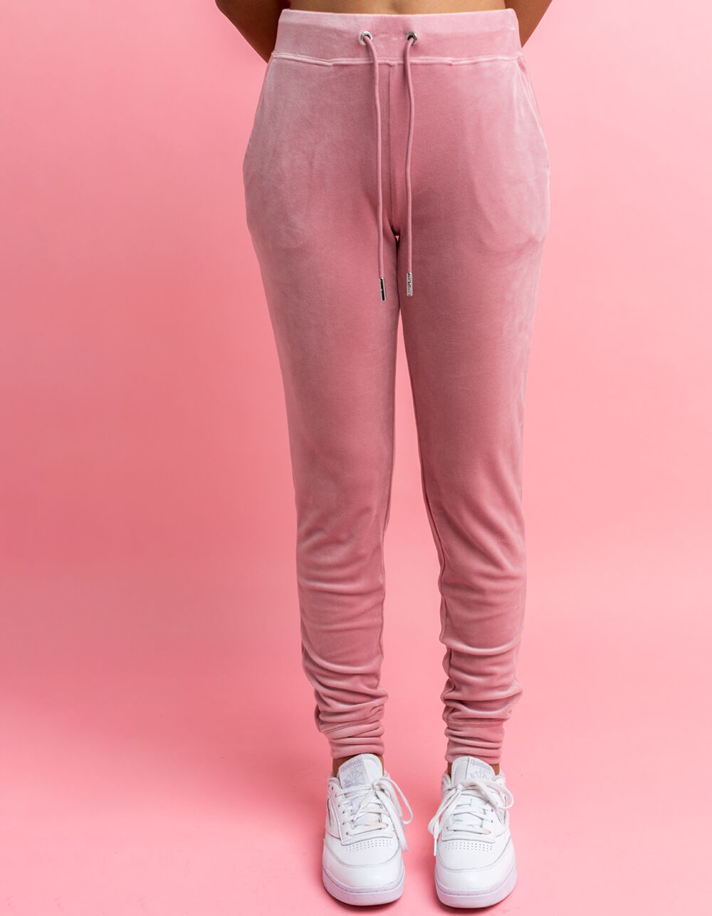 JUICY COUTURE Womens Velour Joggers PINK Tillys