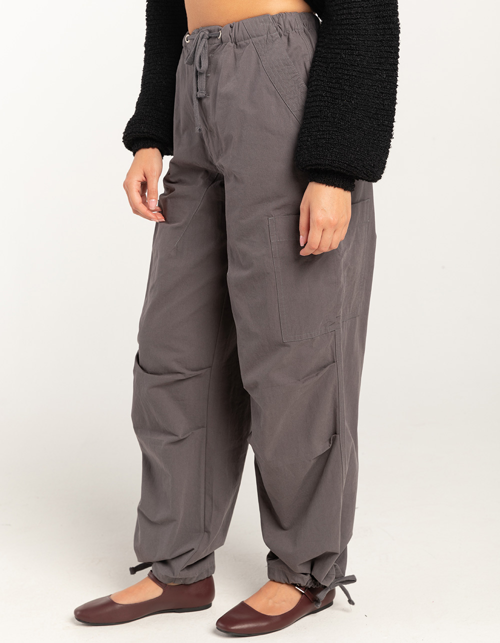 RSQ Womens Low Rise Ripstop Cargo Pants - TAUPE