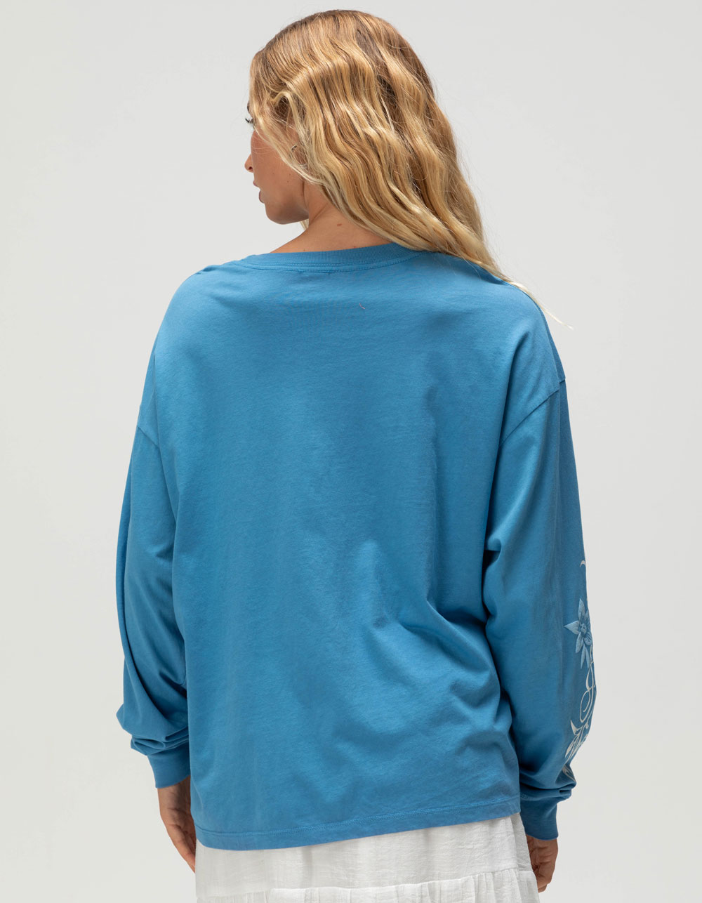 ROXY Hibiscus Love Womens Long Sleeve Tee - BLUE