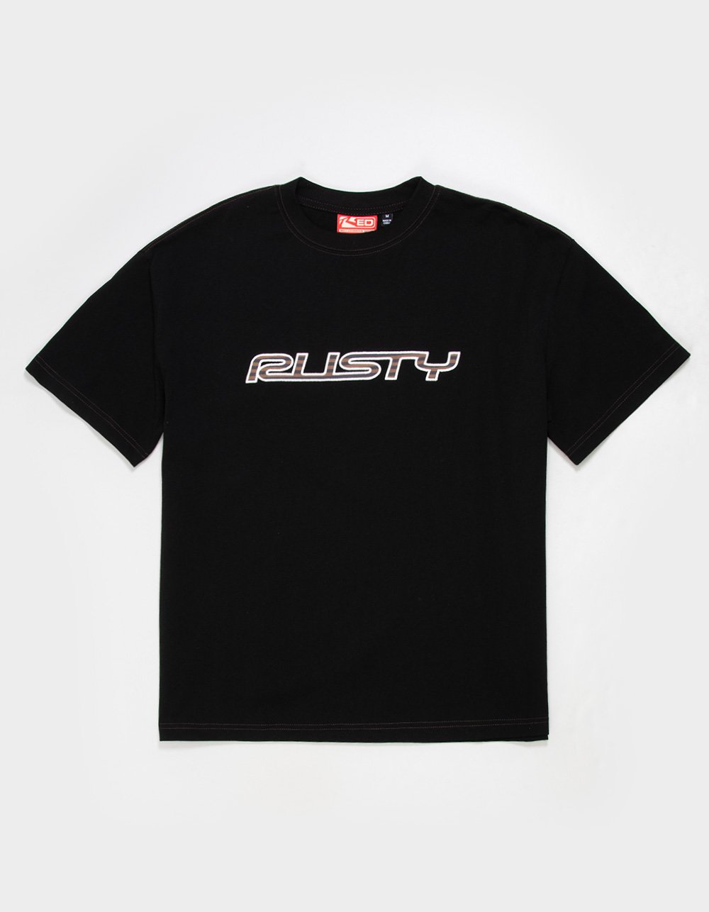 RUSTY Lay Low Mens Crop Tee - BLACK