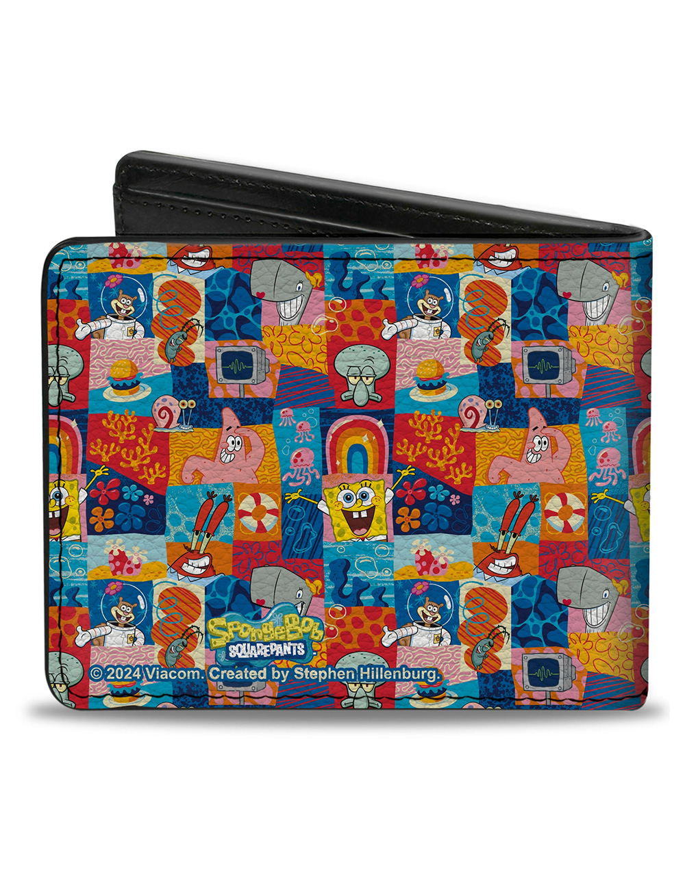 BUCKLE-DOWN x SpongeBob SquarePants Icon Blocks Bifold Wallet - MULTI