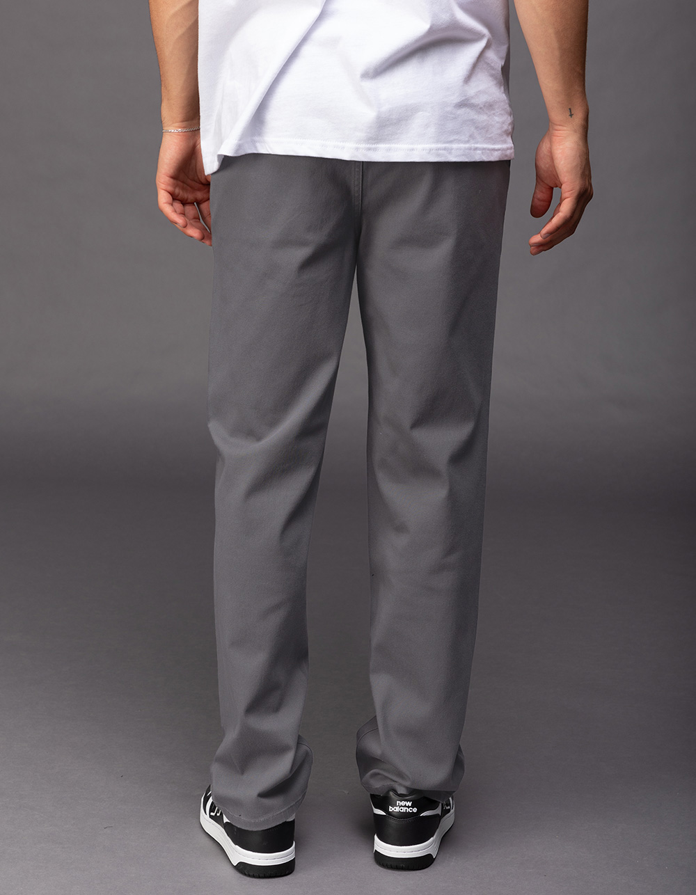 RSQ Mens Slim Straight Chino Pants - GUNMETAL