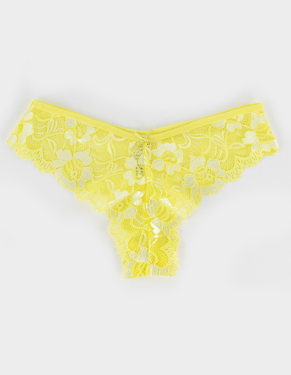 SPREE INTIMATES Scallop Lace Thong - LIME