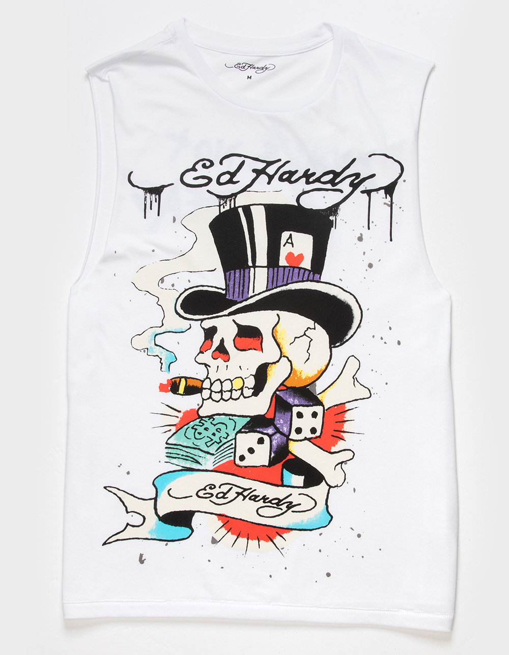 ED HARDY Fire Tiger Mens Muscle Tee