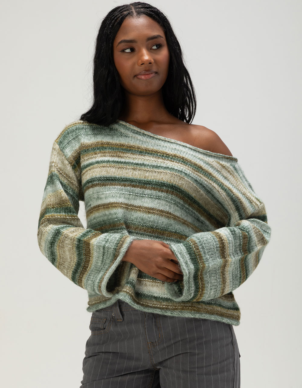RHYTHM Coastline Womens Sweater - FOREST