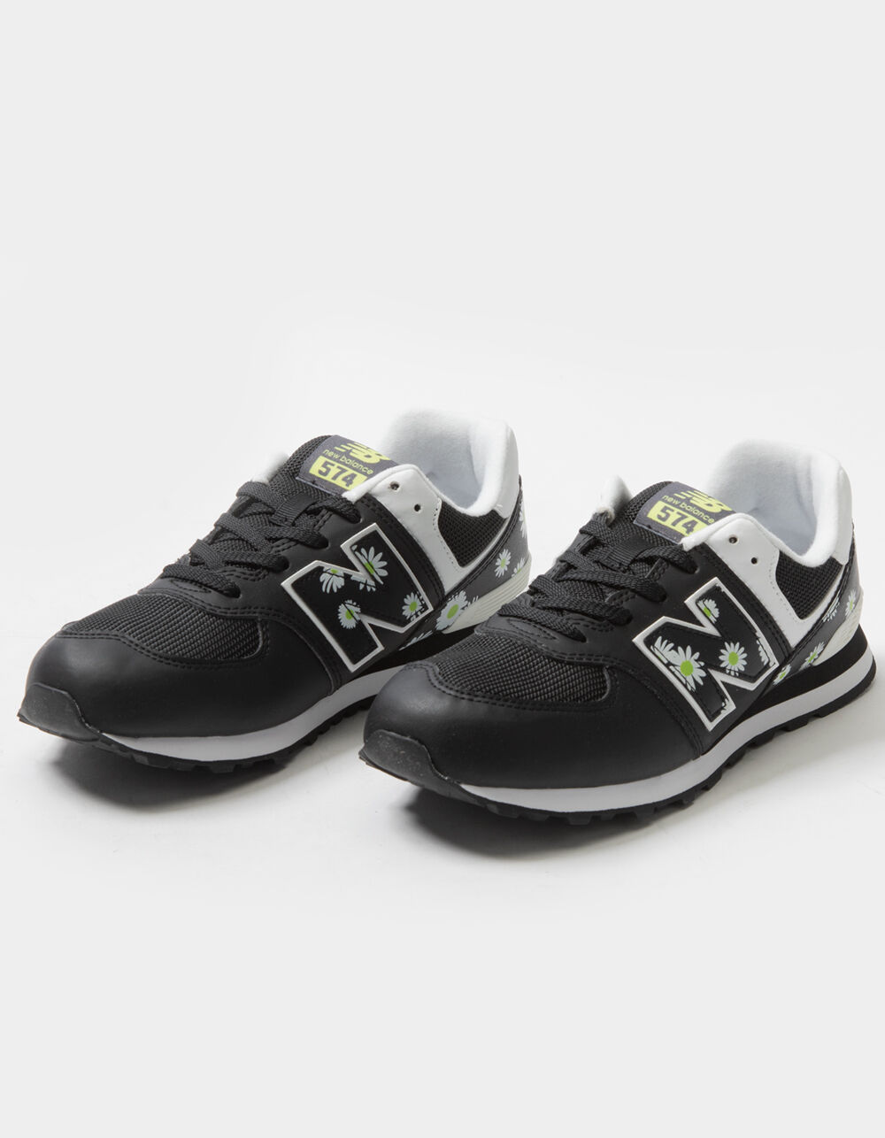 NEW BALANCE 574 Daisy Girls Shoes BLACK COMBO Tillys