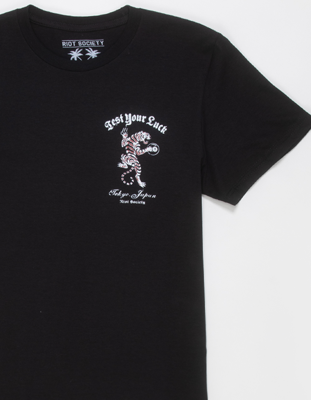 RIOT SOCIETY Test Your Luck Boys Tee - BLACK