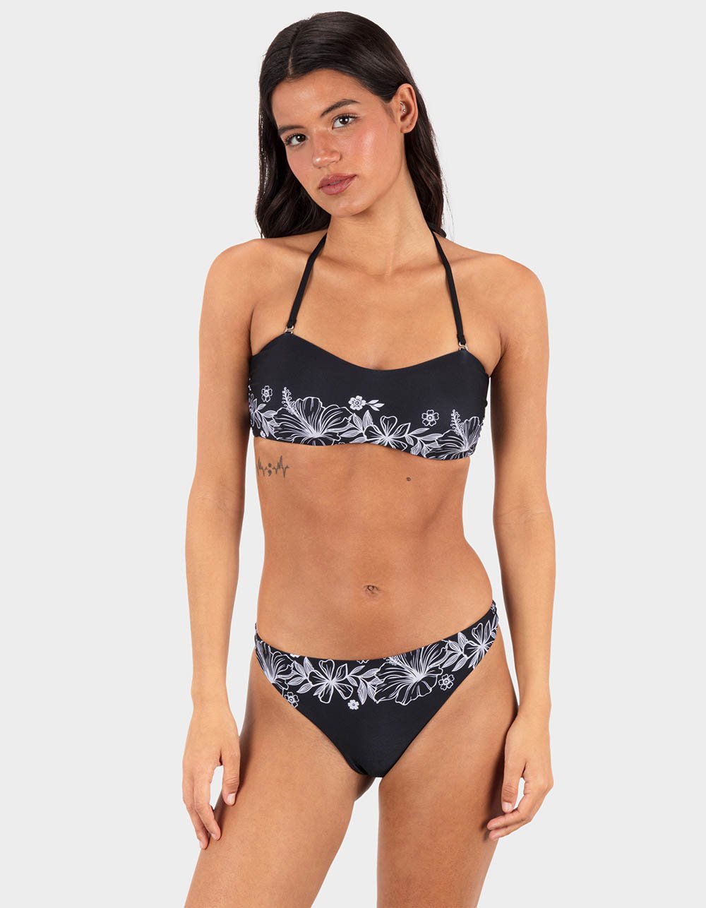 HURLEY Tropical Blooms Bandeau Womens Bikini Top - RED