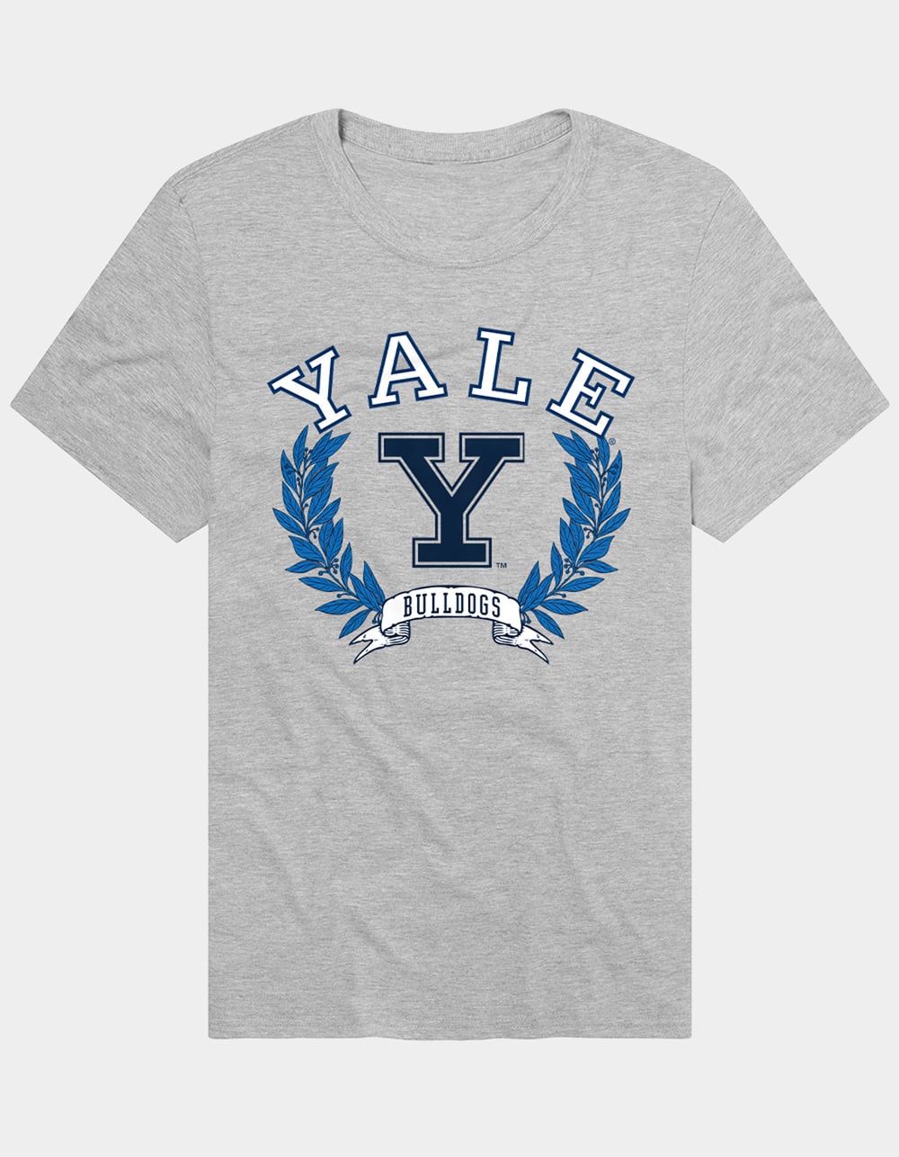 YALE UNIVERSITY Laurels Dark Mens Tee - HEATHER GRAY
