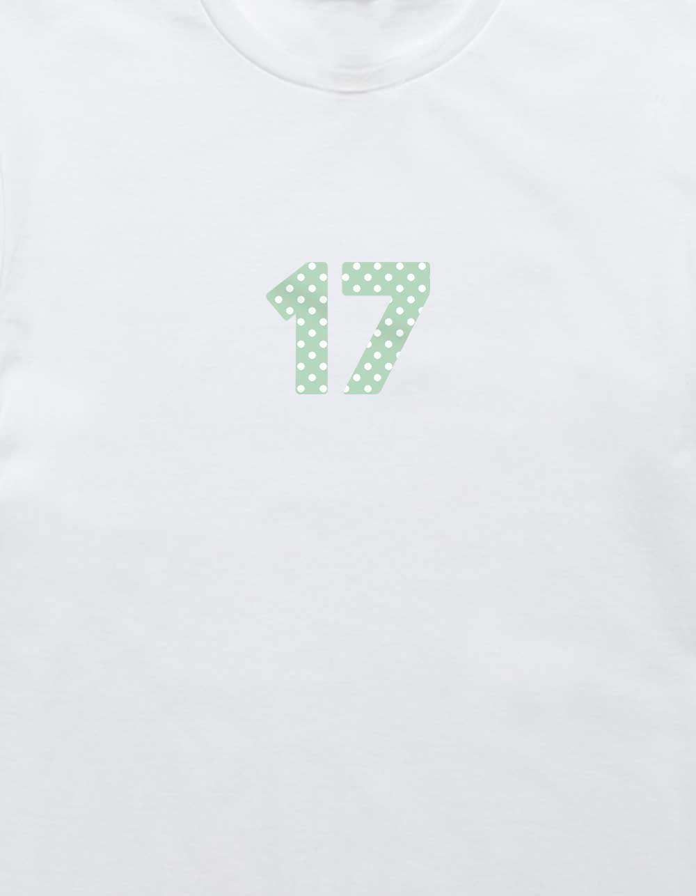 17 Polka Dot Fill Unisex Tee - WHITE