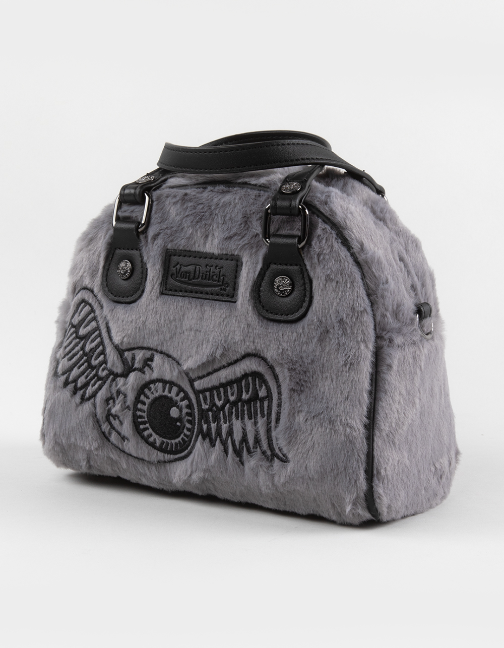 VON DUTCH Furry Bowling Bag