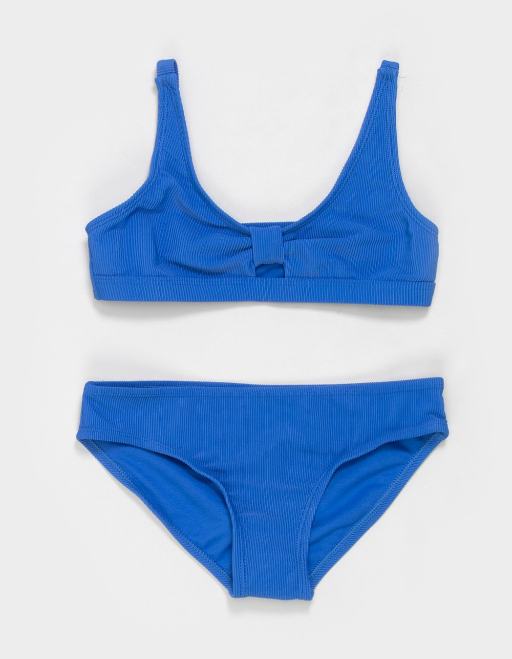 RAISINS Textured Girls Bralette Bikini Set - BLUE