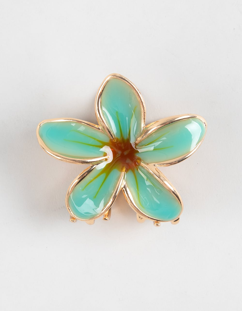 FULL TILT Metal Floral Claw Clip - BLUE