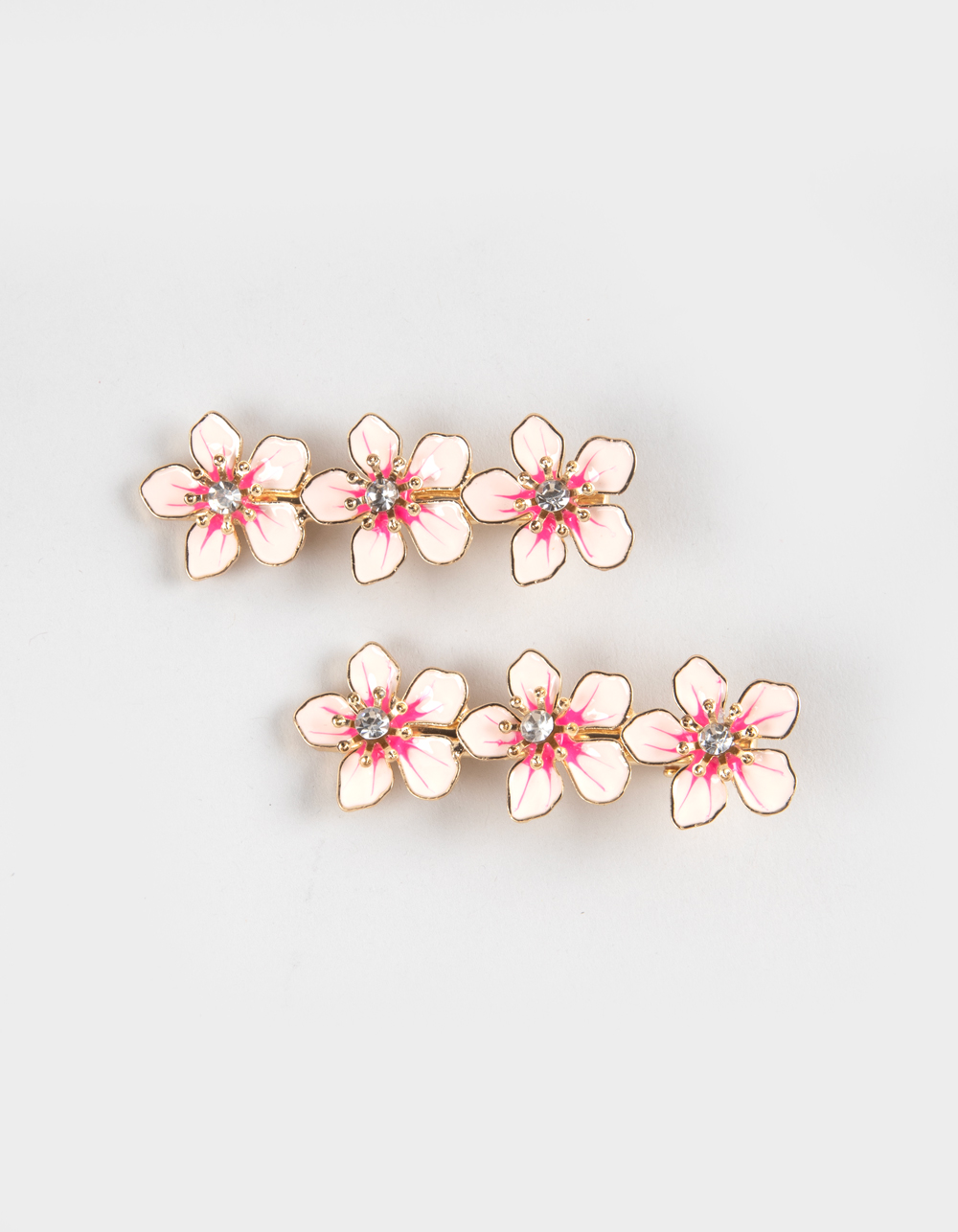 FULL TILT 2 Pack Painted Cherry Blossom Clips - PINK