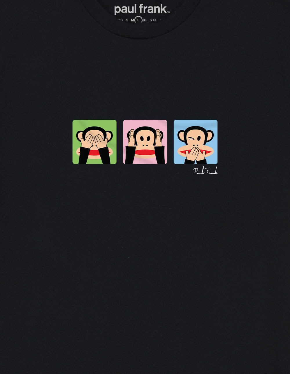 PAUL FRANK Expression Trio Unisex Tee - BLACK