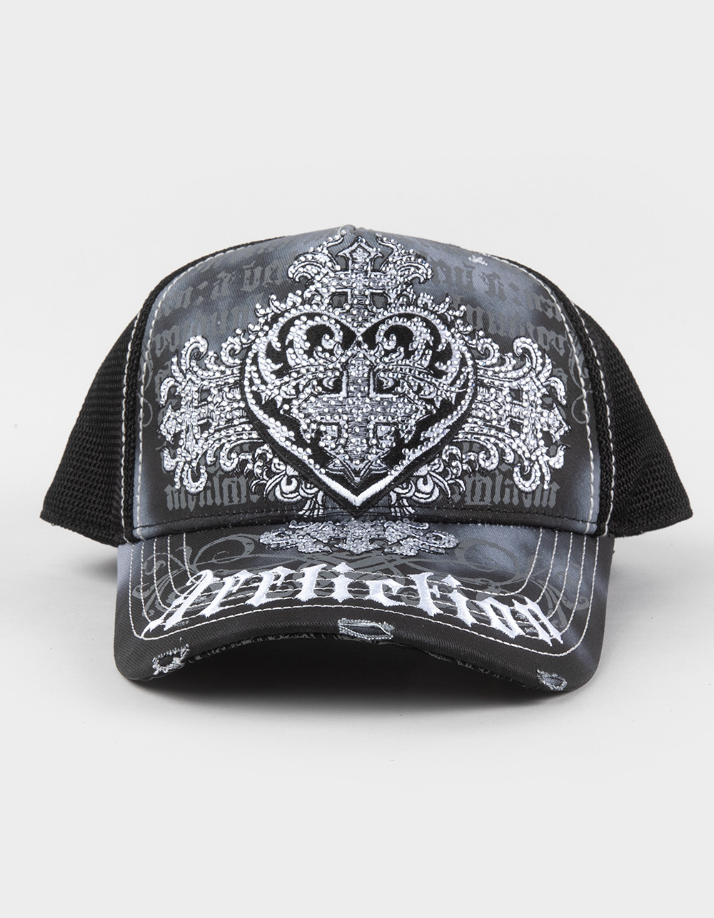 AFFLICTION Ink Womens Trucker Hat - BLACK