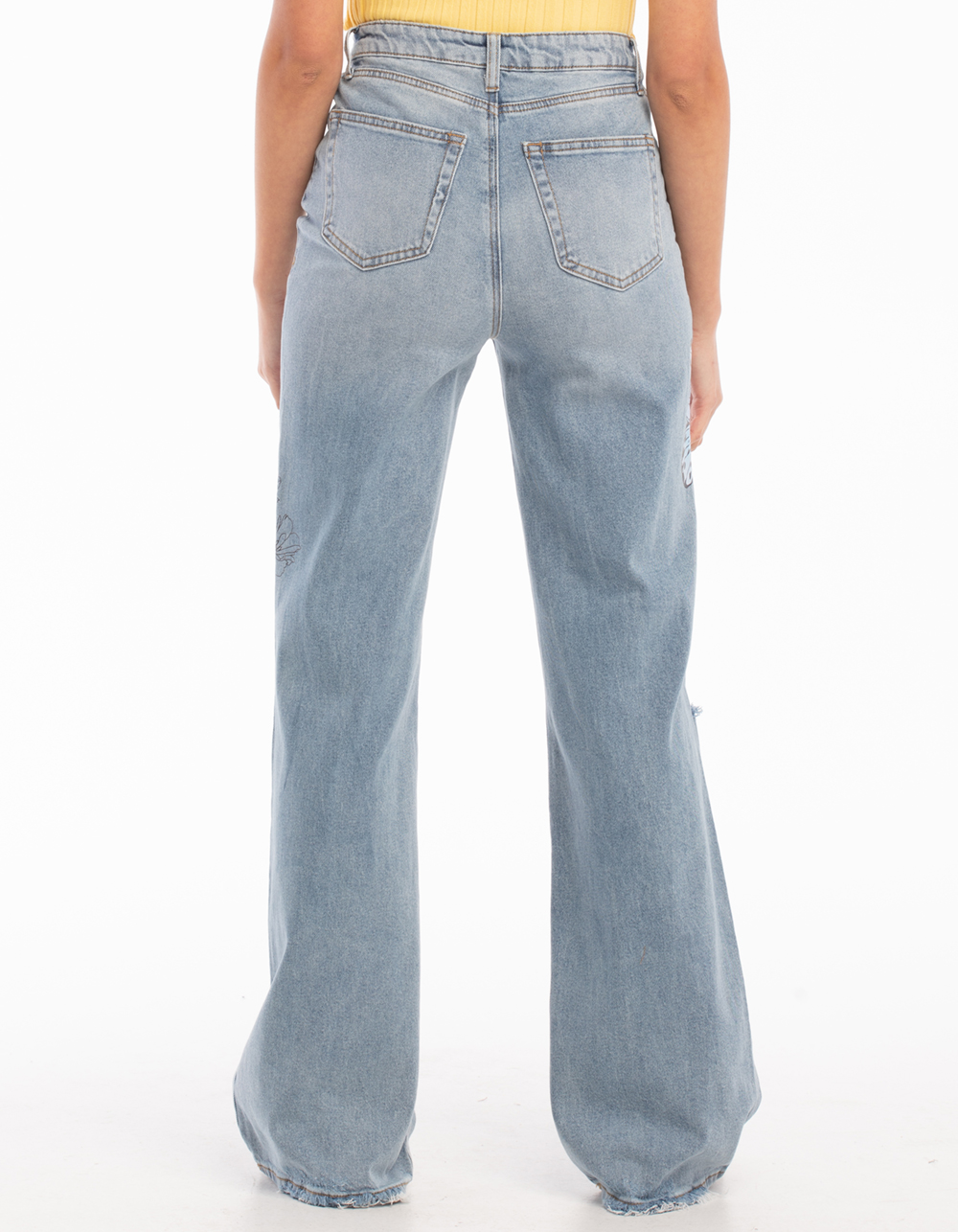 TINSELTOWN High Rise Graphic Wide Leg 