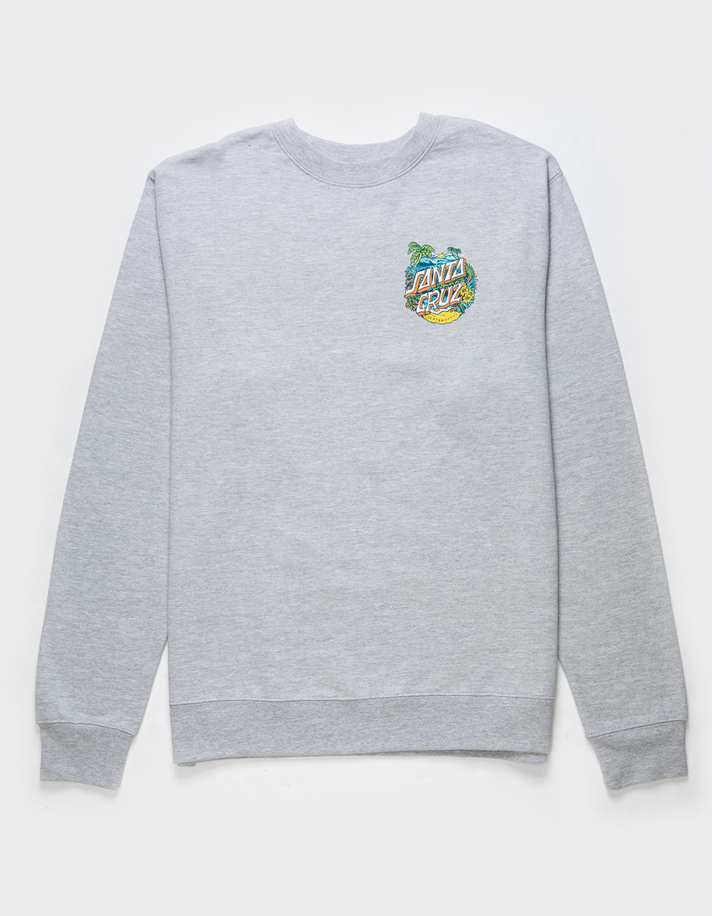 SANTA CRUZ Aloha Dot Mens Crewneck Sweatshirt - HEATHER GRAY