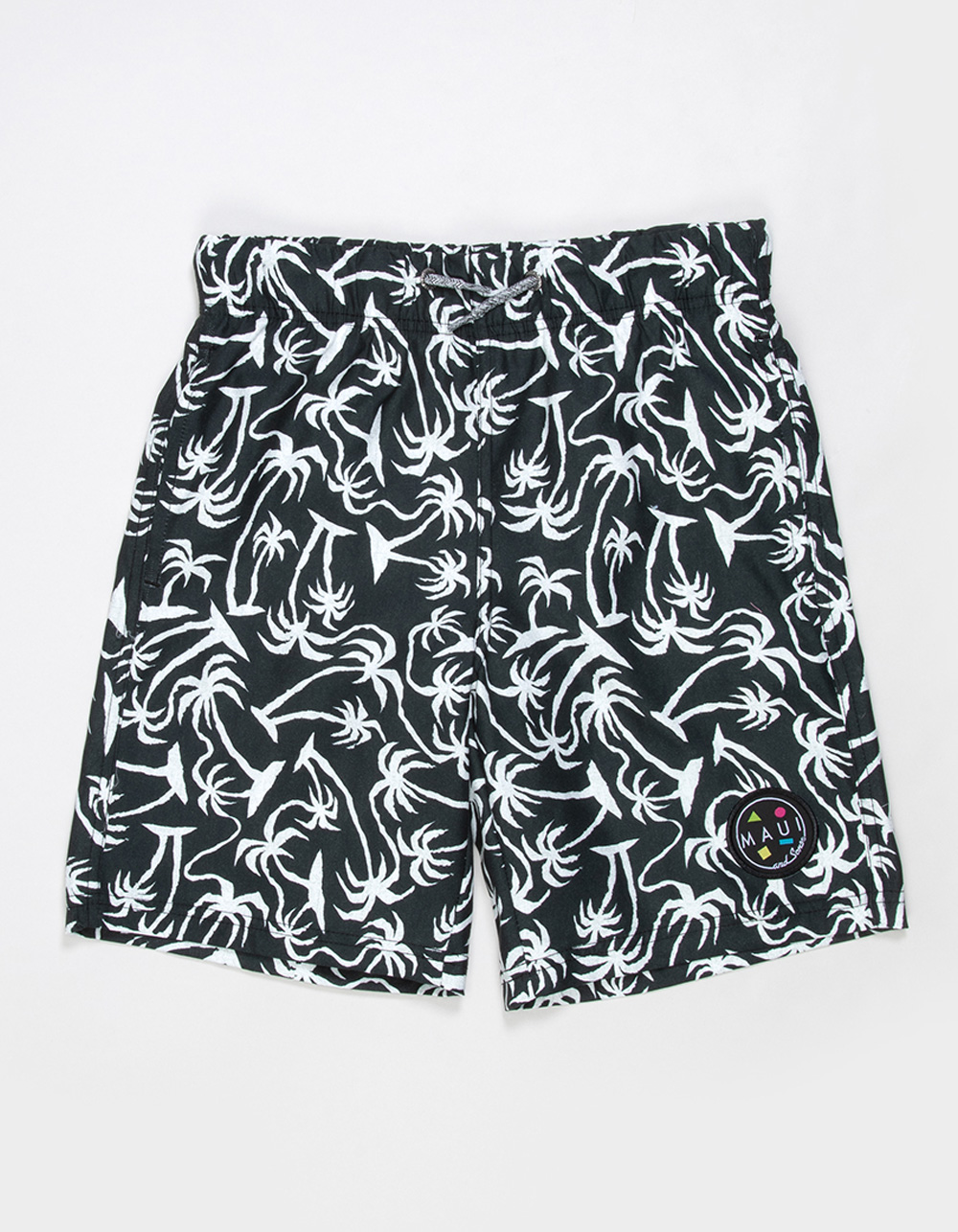 MAUI & SONS Palmer Boys Swim Trunks - BLACK