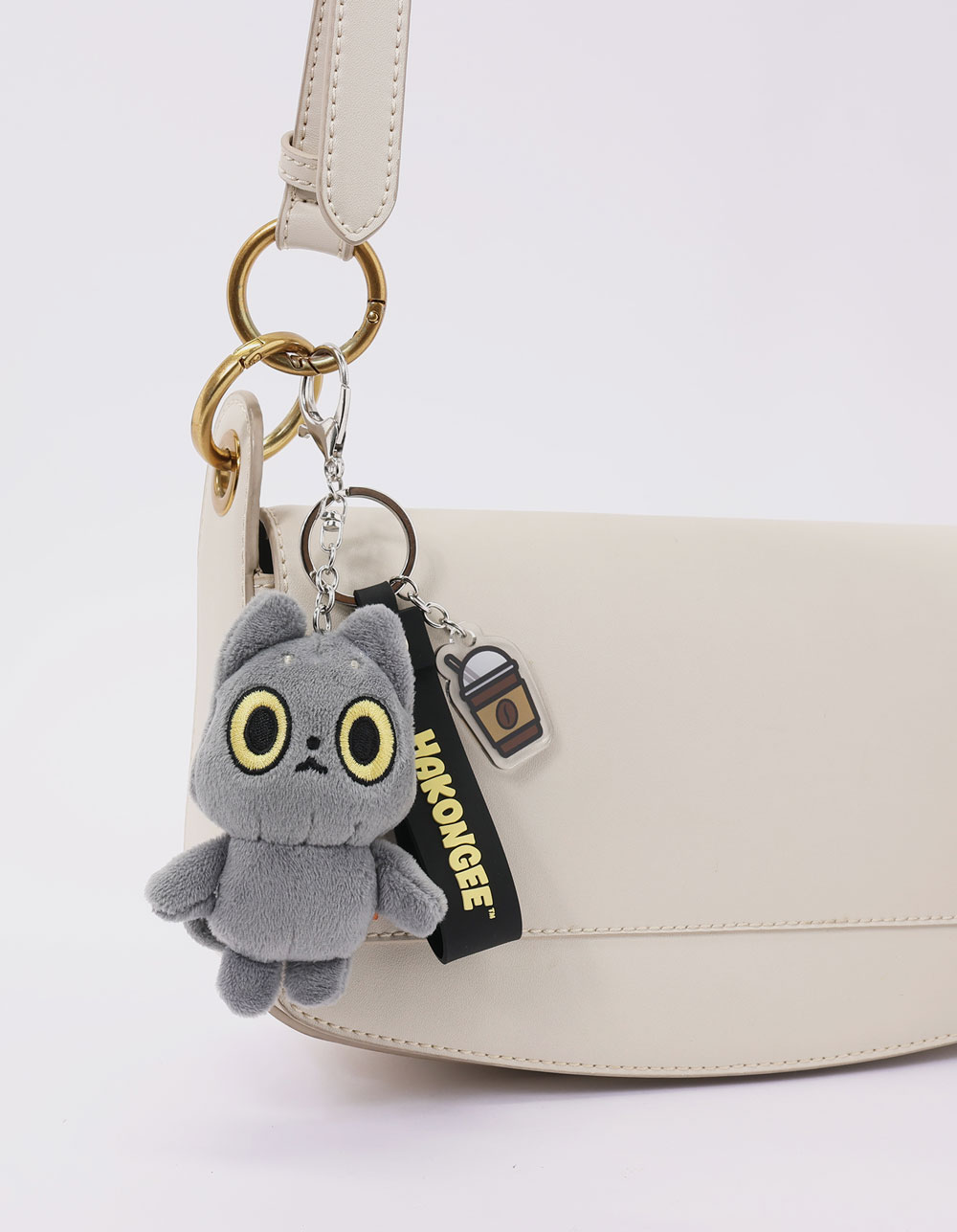 HAKONGEE Plush Bag Charm - CHARCOAL