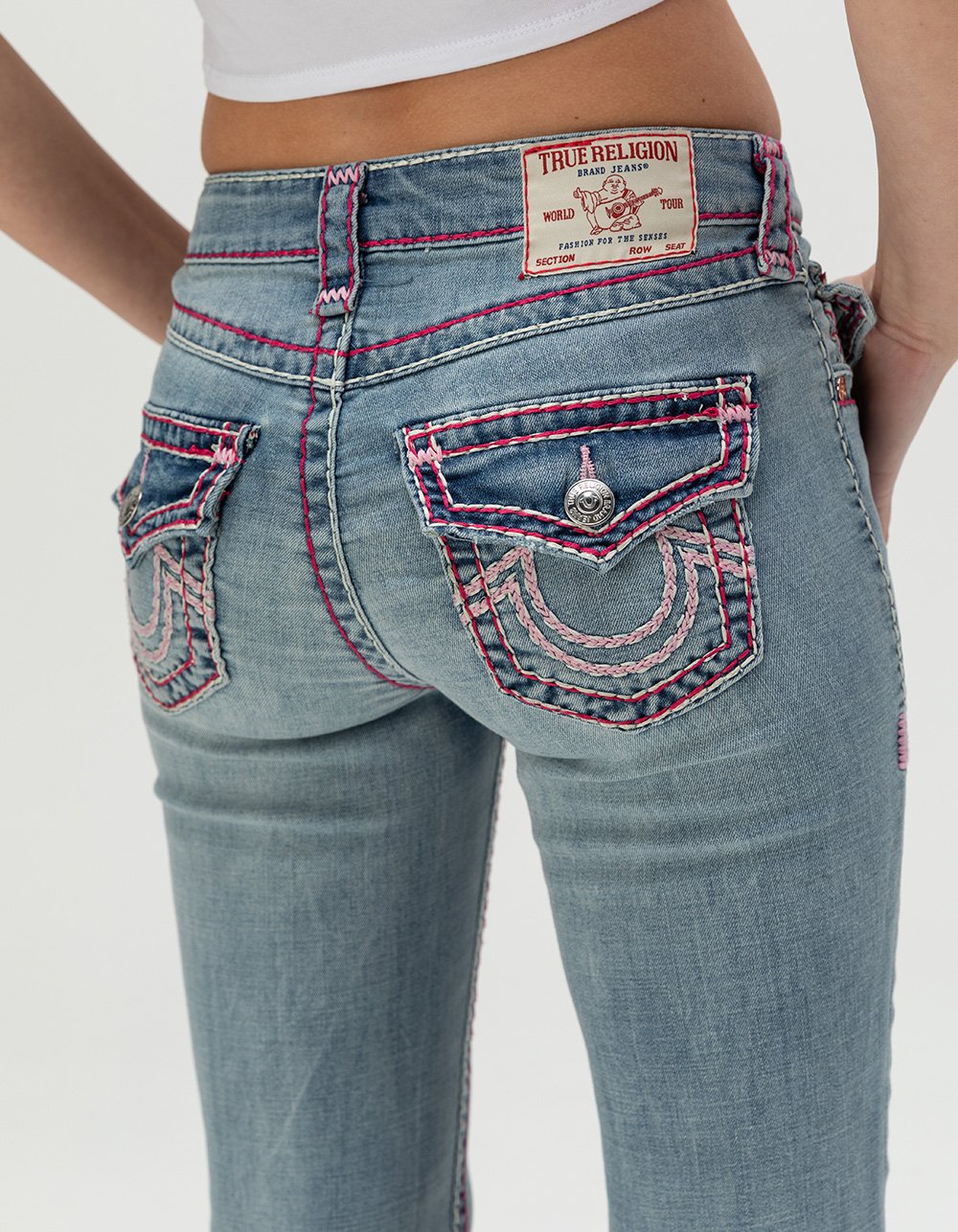 TRUE RELIGION Becca Mid Rise Super T Womens Bootcut Jeans - LIGHT WASH