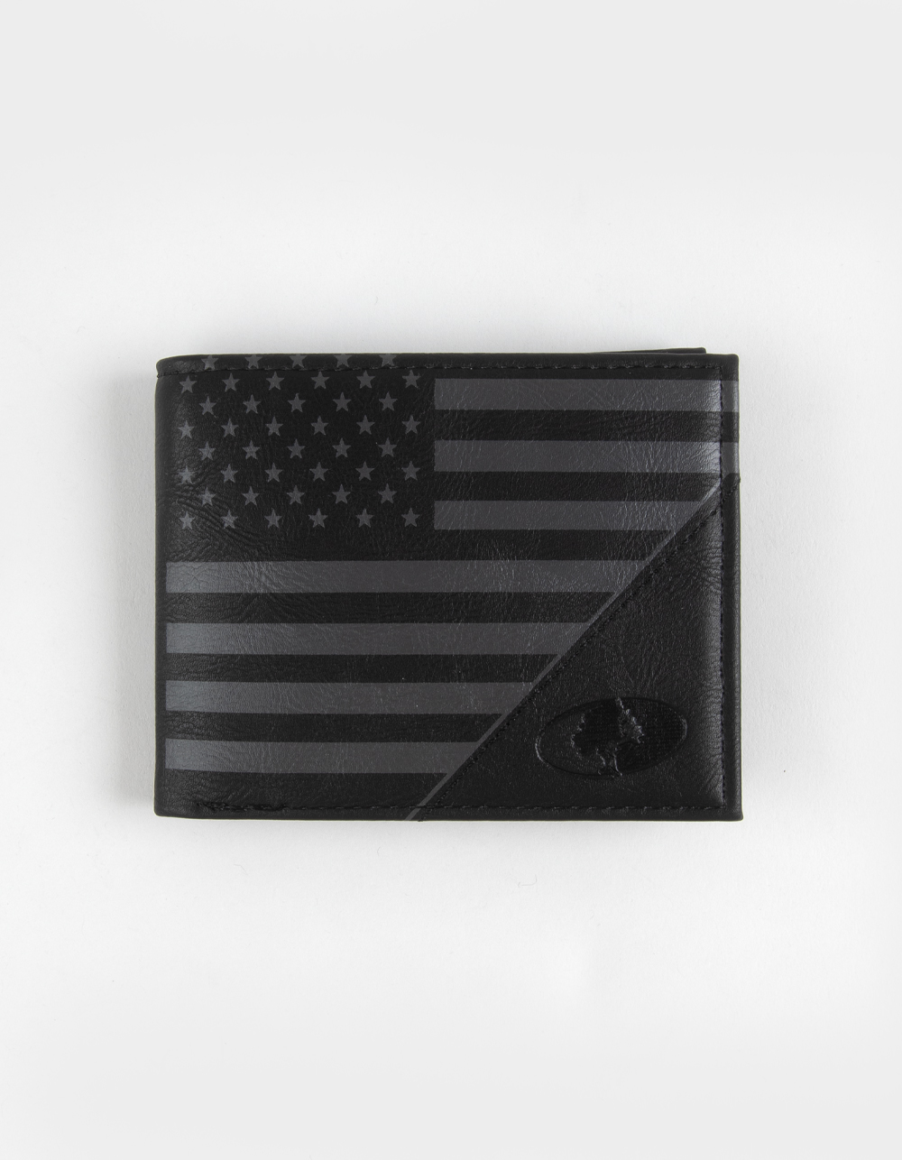 MOSSY OAK Flag Bifold Wallet - BLK/GRY