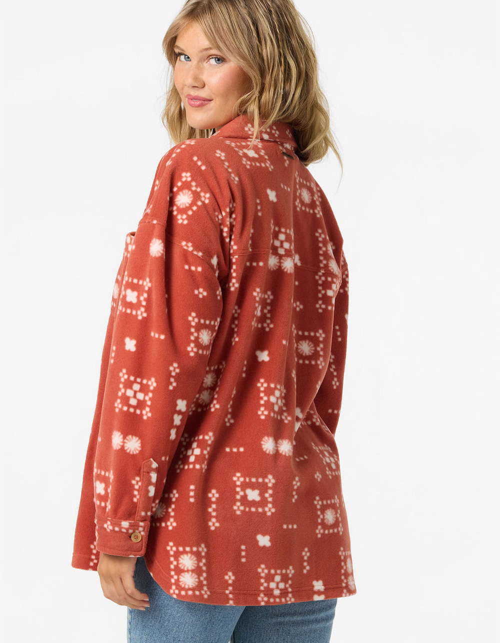 O'NEILL Rune Superfleece Womens Shacket - RUST