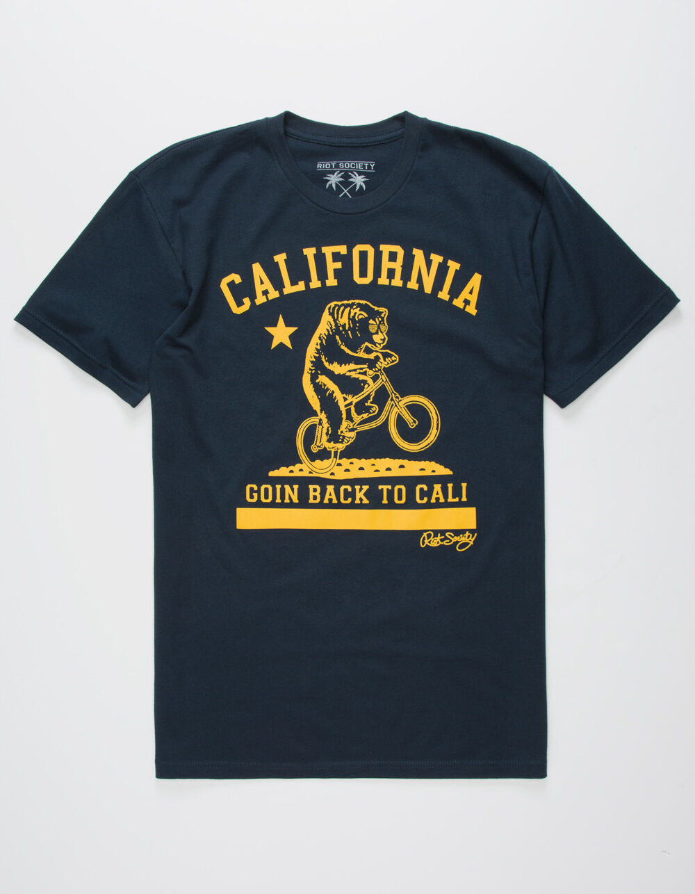 RIOT SOCIETY Bike Back To Cali Mens T-Shirt image number 0