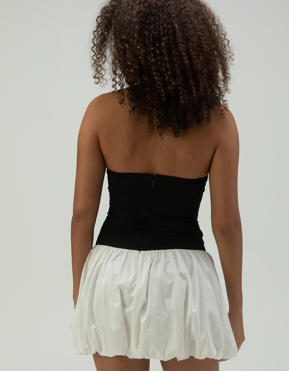 WEST OF MELROSE Two Tone Bubble Dress - BLK/WHT