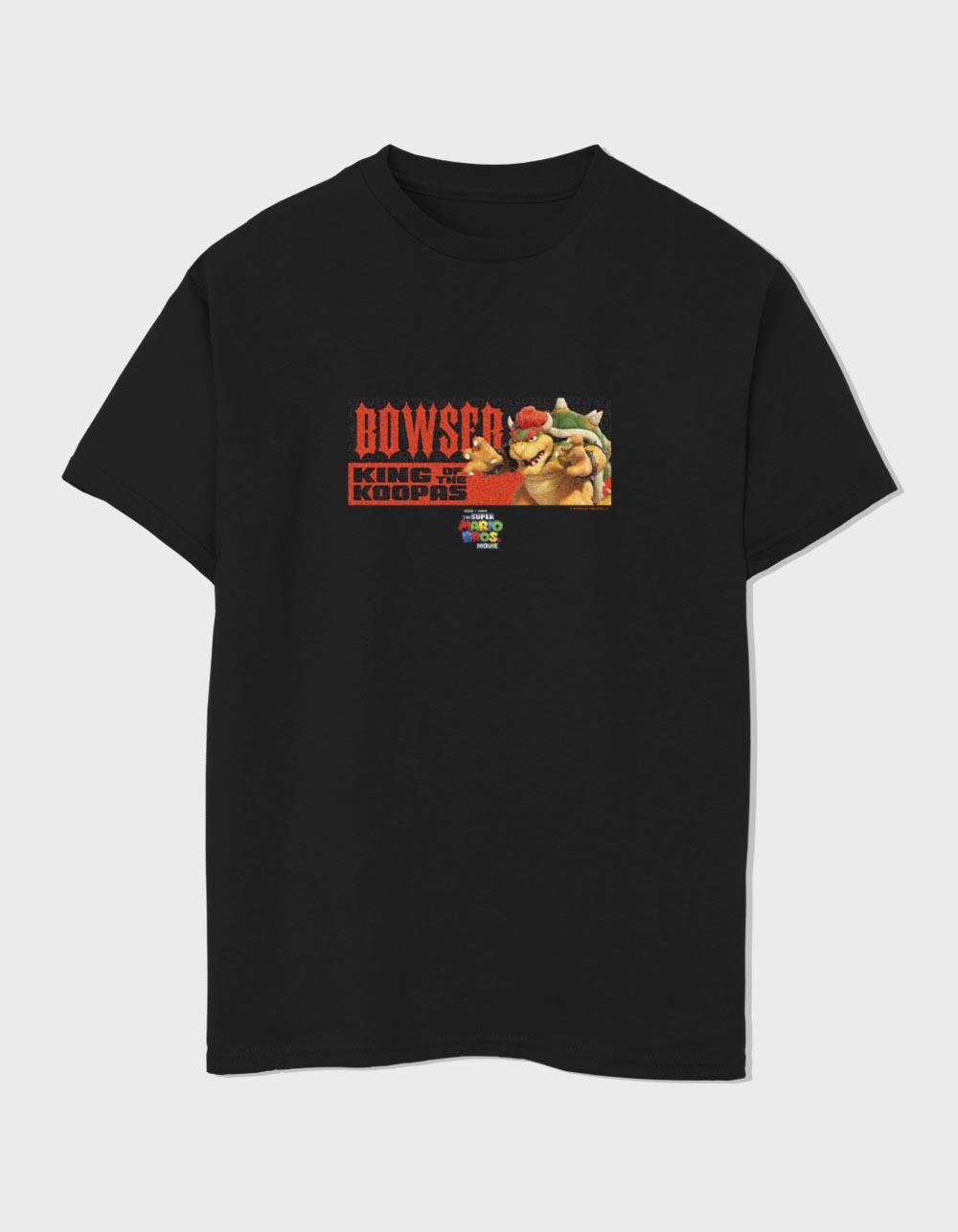 THE SUPER MARIO BROS MOVIE King Of Koopas Unisex Kids Tee - BLACK