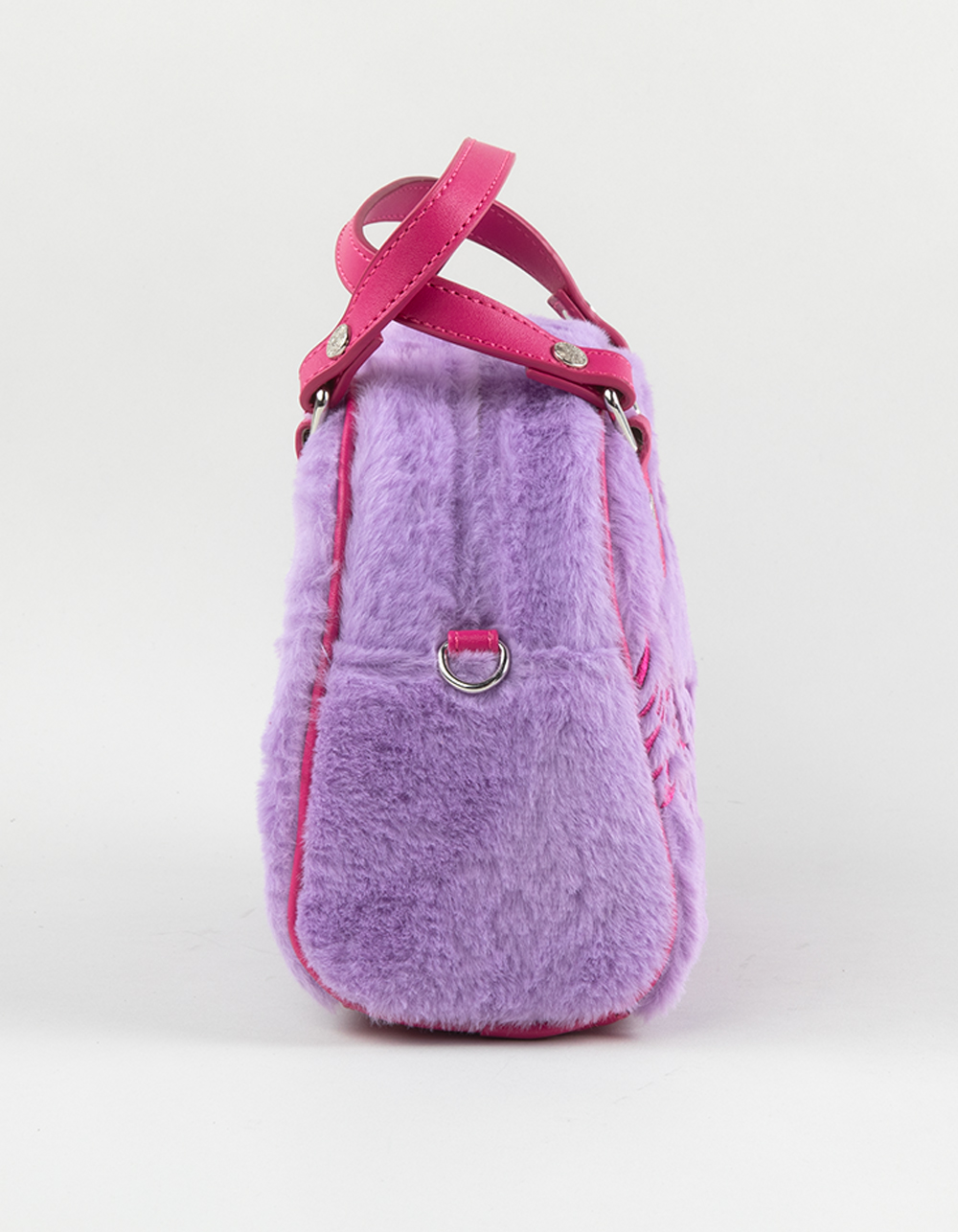 VON DUTCH Furry Bowling Bag - LAVENDAR
