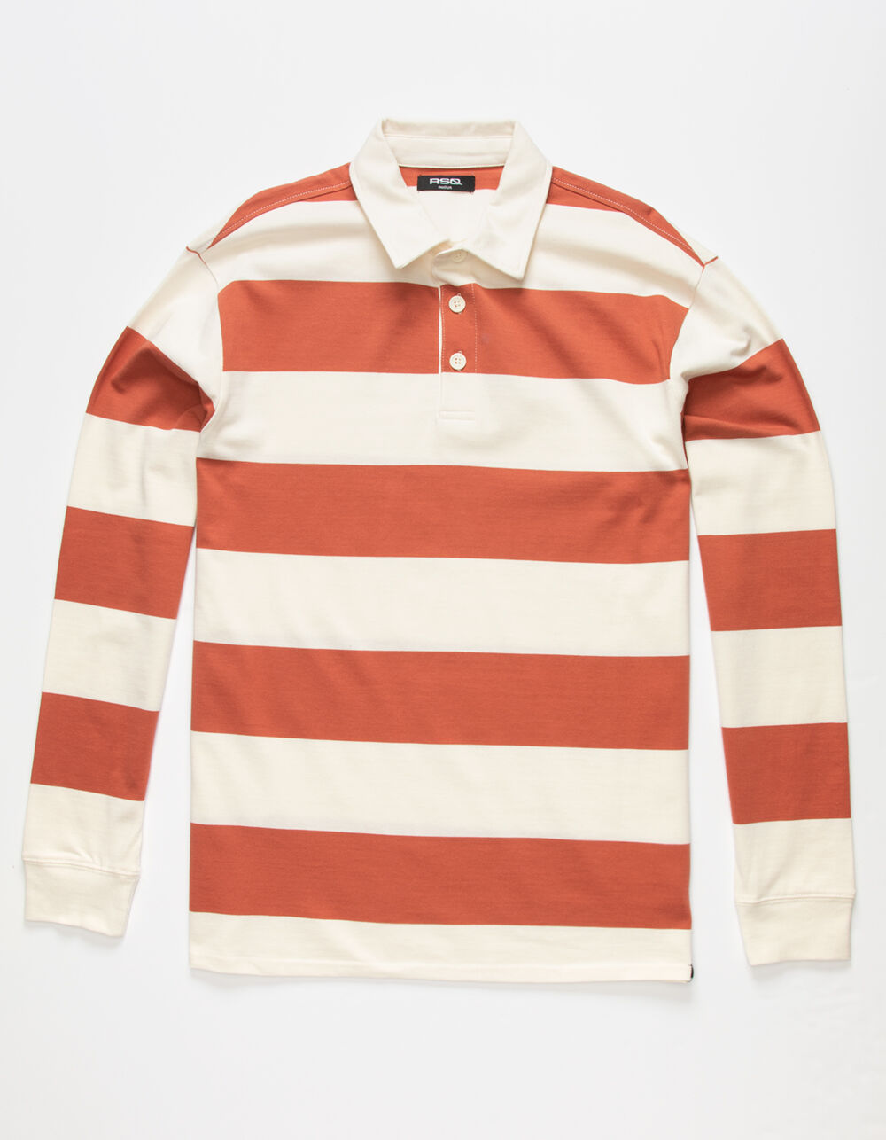 RSQ Burnt Red Classic Mens Rugby Shirt - BURNT RED | Tillys