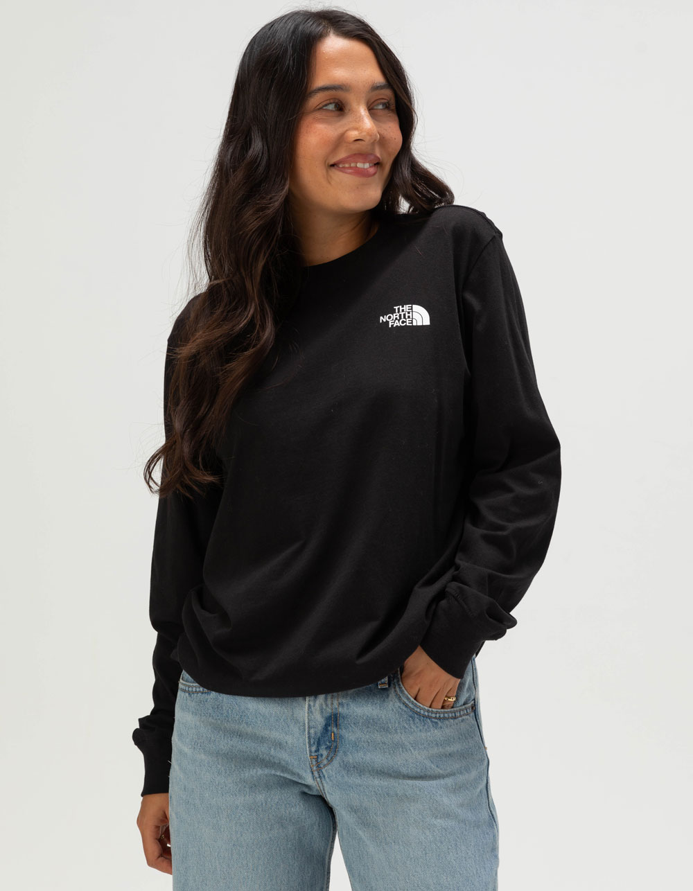 THE NORTH FACE Evolution Floral Womens Long Sleeve Tee - BLACK