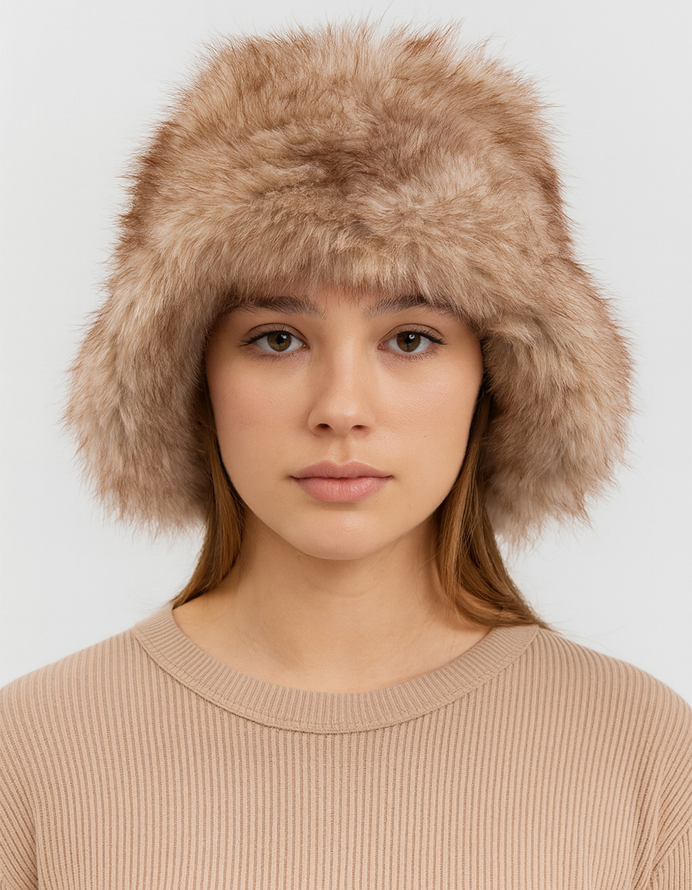 Fuzzy Bucket Hat - IVORY