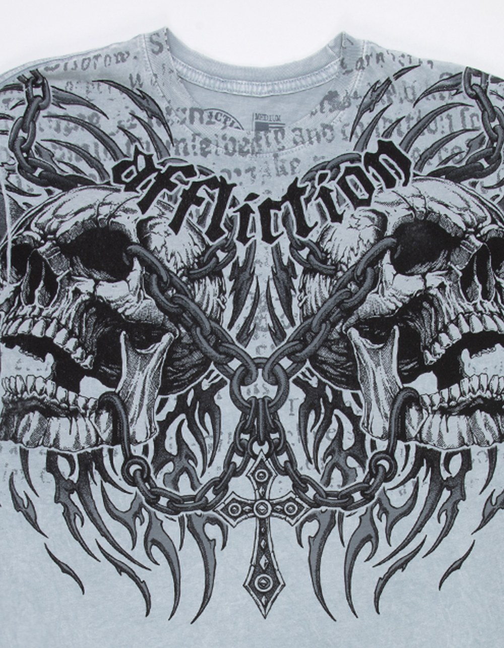 AFFLICTION Decimation Mens Tee - LIGHT GRAY