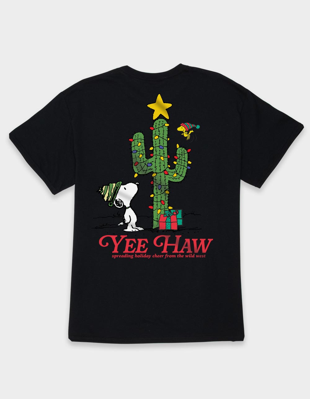 PEANUTS Yee Haw Holiday Unisex Tee - BLACK
