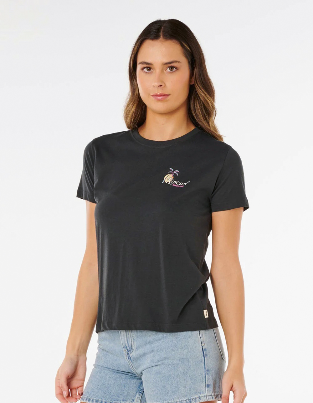 RIP CURL Tide Line Womens Tee - BLACK