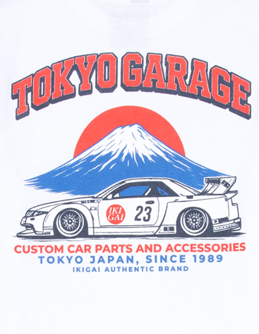 IKIGAI Tokyo Garage Mens Tee - WHITE