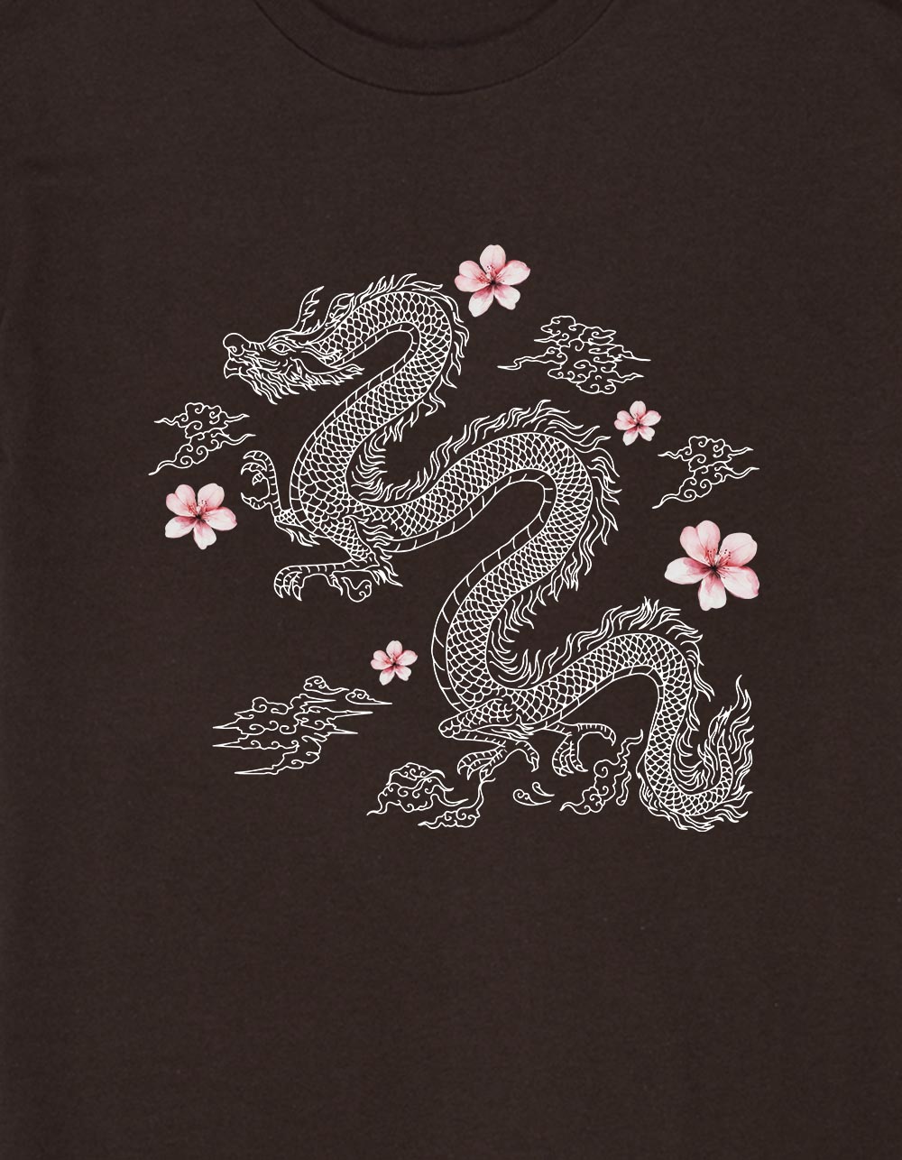 DRAGON Blooming Unisex Tee - CHOCOLATE