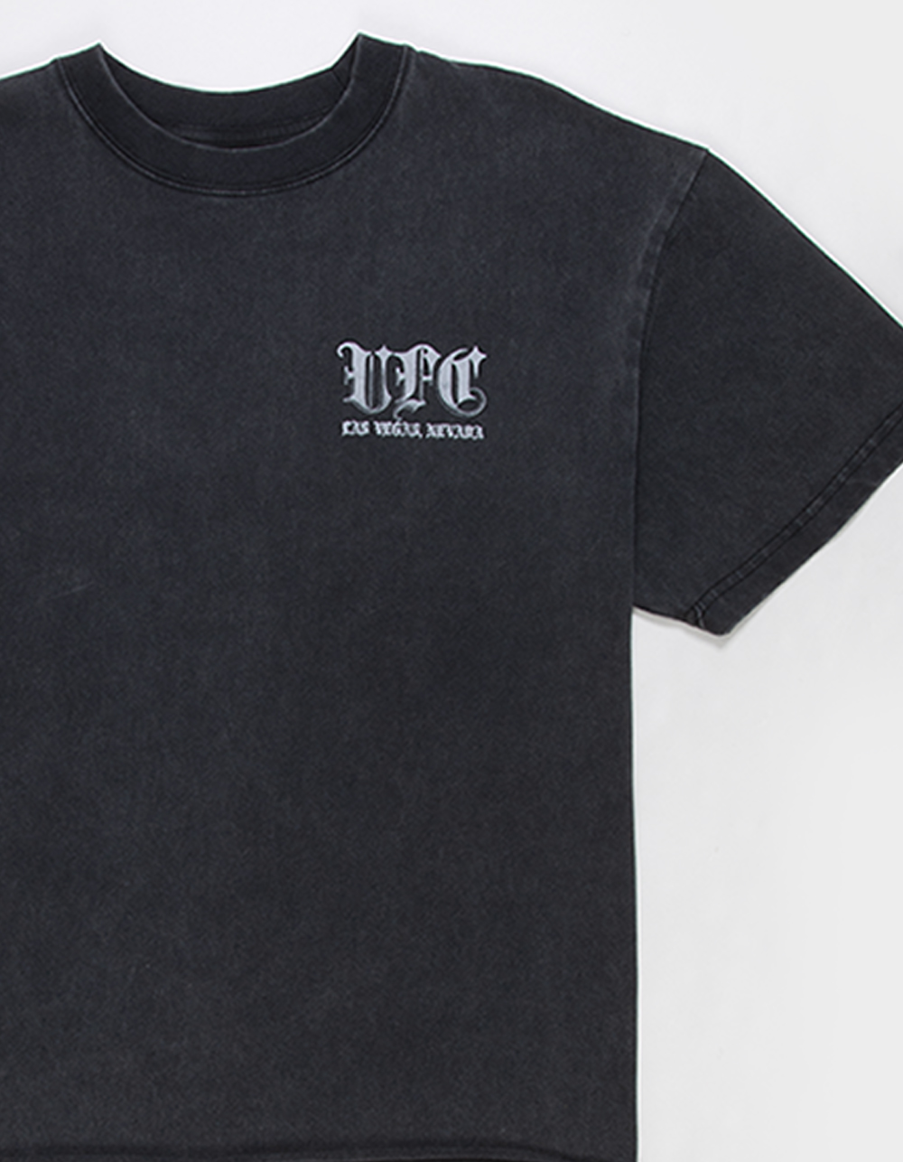 UFC Foundation Mens Crop Boxy Tee - WASHED BLACK