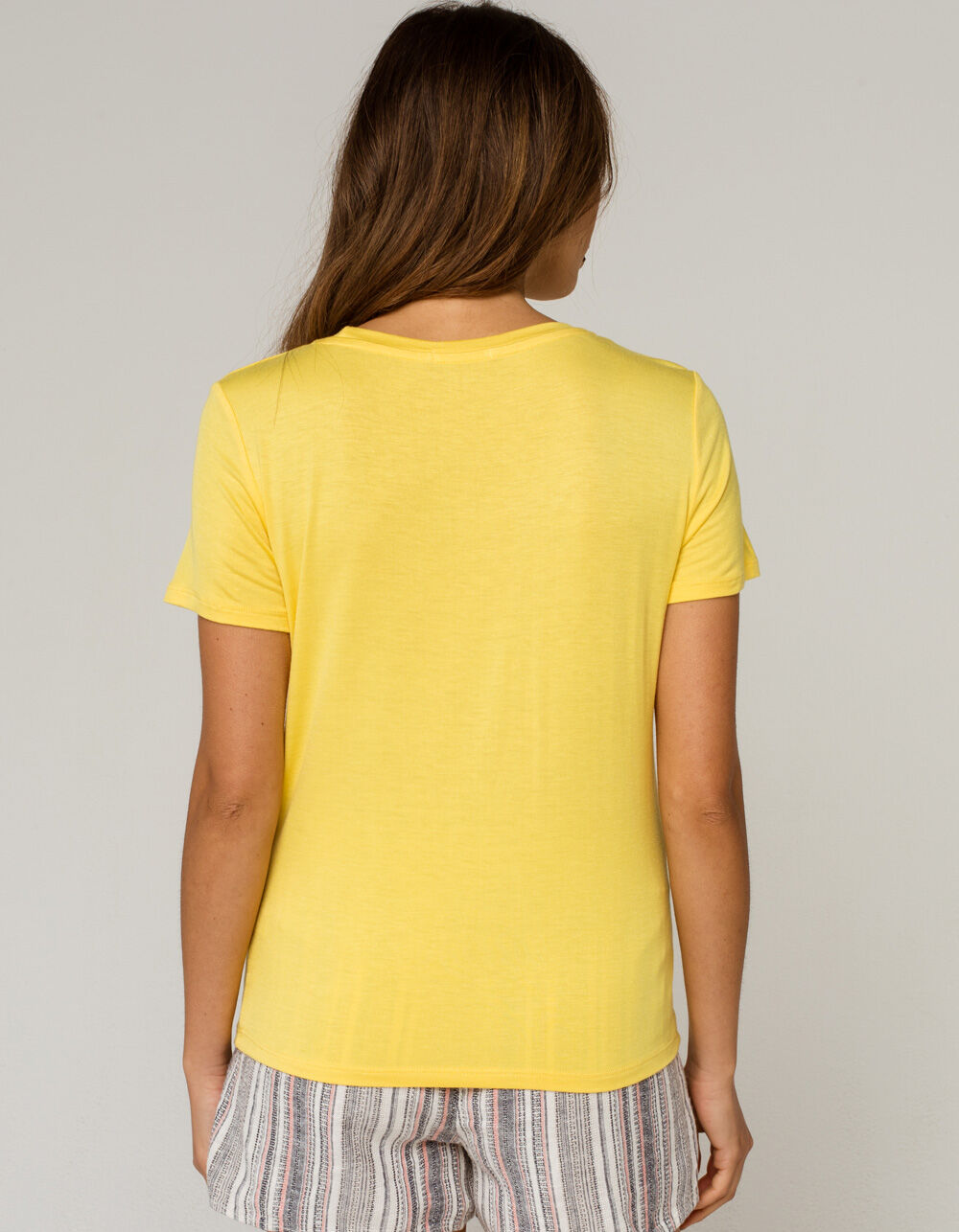 HEART & HIPS Basic Womens Yellow Tee YELLO Tillys