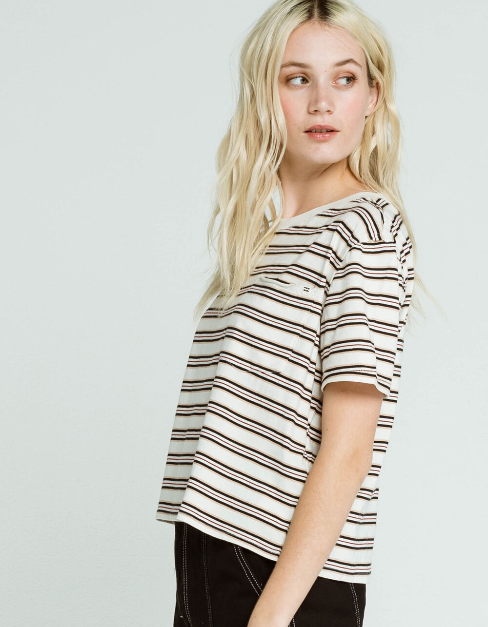 BILLABONG Wave Rider Womens Pocket Tee - CREAM COMBO | Tillys